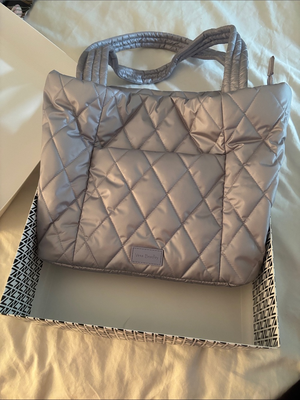 Vera Bradley Quilted Tote in Soft Lavender Pearl NWOT